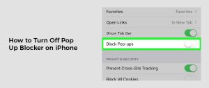 How to Turn Off Pop Up Blocker on iPhone